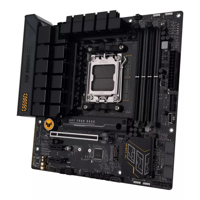 Płyta główna ASUS TUF GAMING B650M‑E WIFI, AMD B650, Socket AM5, micro ATX, DDR5, 4x DIMM, 128GB, Wi‑Fi 6, Bluetooth 5.2