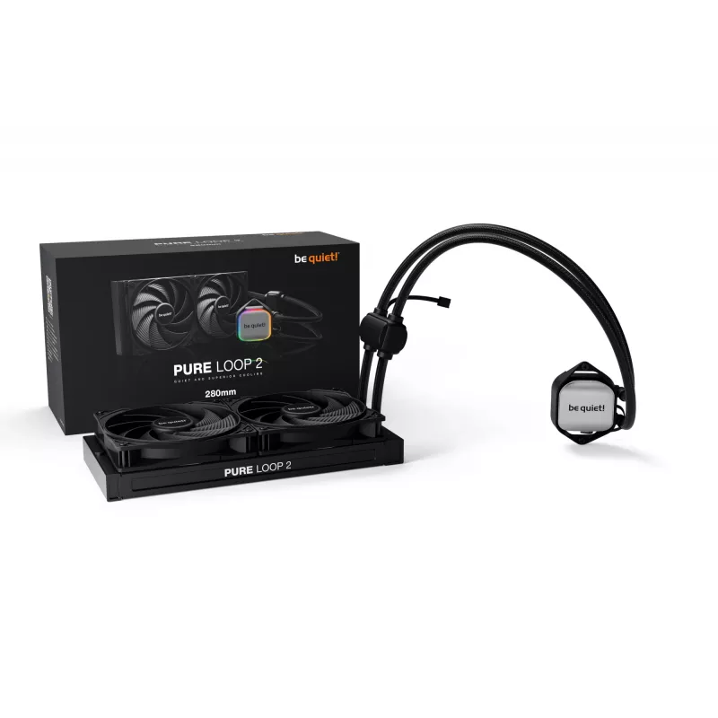 be quiet Pure Loop 2 | 280 mm Chłodzenie procesora All-in-one chłodnica cieczy 14 cm Czarny 1 szt.