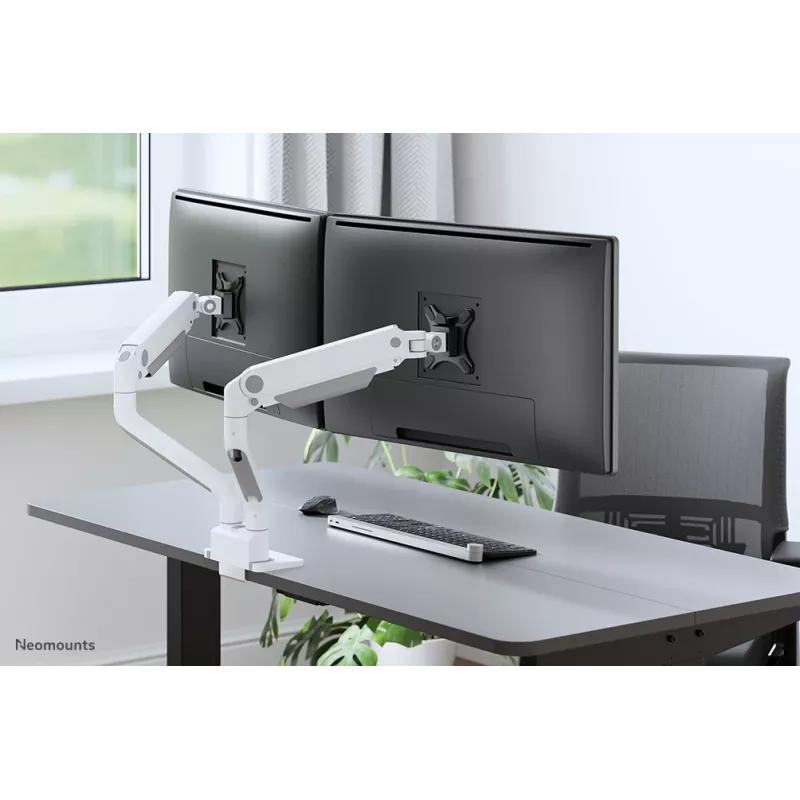 Uchwyt monitorowy Neomounts DS70S-950WH2 na monitory 17-35 cali – sprężynowy – Topfix – blokada 180°