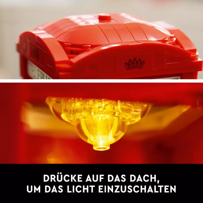 Klocki konstrukcyjne LEGO Czerwona londyńska budka telefoniczna 21347 – modułowy zestaw kolekcjonerski, 1460 elementów, 18+