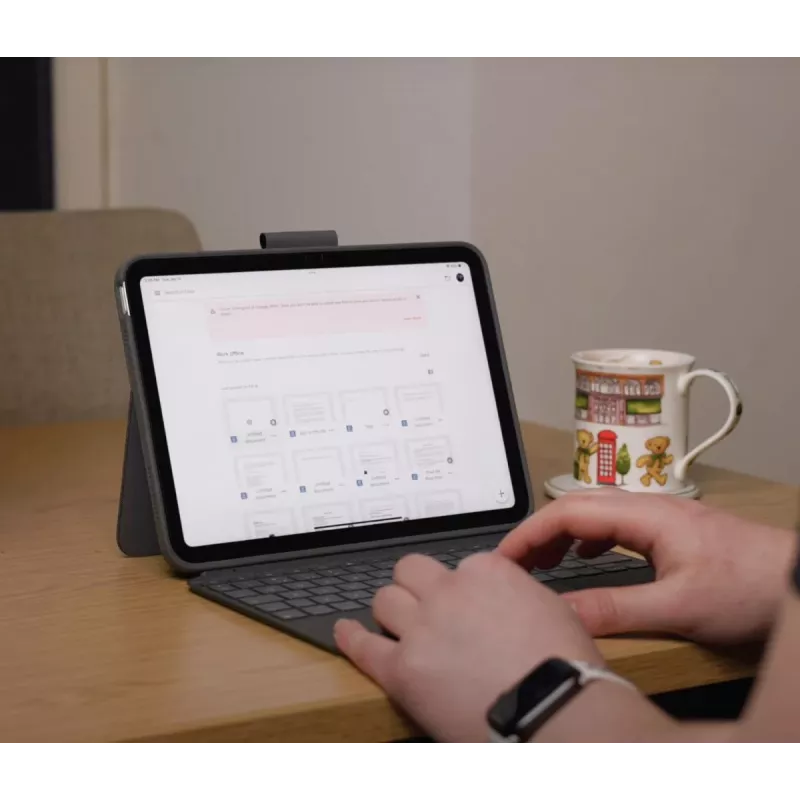 LOGITECH Combo Touch for iPad (10th gen) - Oxford szary - German Qwertz