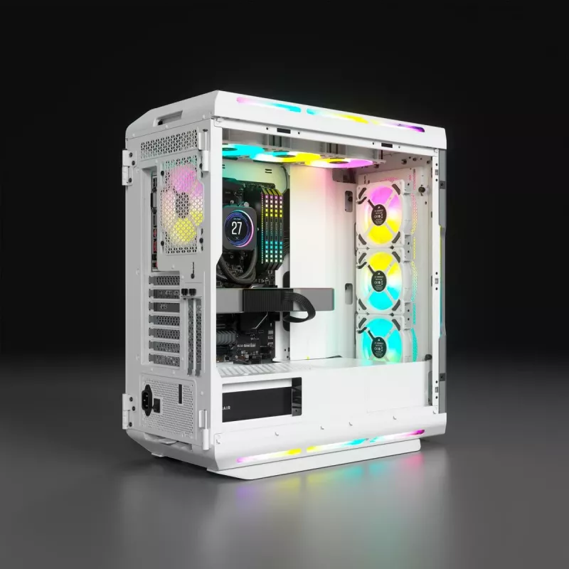 Obudowa PC CORSAIR Mid-tower ATX - Icue 5000t - RGB szkło hartowane - biała