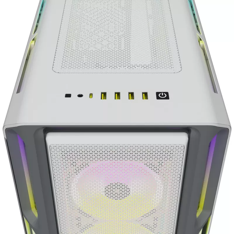Obudowa PC CORSAIR Mid-tower ATX - Icue 5000t - RGB szkło hartowane - biała