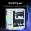 Obudowa PC CORSAIR Mid-tower ATX - Icue 5000t - RGB szkło hartowane - biała