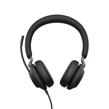 Jabra Evolve2 40 SE USB-C, UC Stereo, przewodowy, rozmowy/muzyka, 20 - 20000 Hz, 188 g, słuchawki, czarny