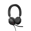 Jabra Evolve2 40 SE USB-C, UC Stereo, przewodowy, rozmowy/muzyka, 20 - 20000 Hz, 188 g, słuchawki, czarny