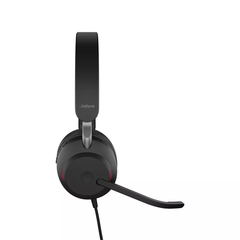 Jabra Evolve2 40 SE USB-C, UC Stereo, przewodowy, rozmowy/muzyka, 20 - 20000 Hz, 188 g, słuchawki, czarny