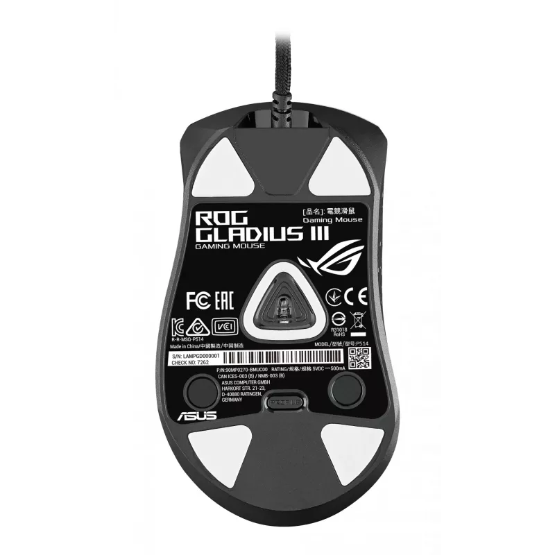 Mysz ASUS ROG Gladius III Gaming Praworęczna USB Type-A Optyczna 19000 DPI