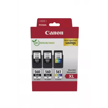 Canon 3712C009 kaseta z tuszem 3 szt. oryginalna wysoka wydajność (XL) czarna, cyjan, magenta, żółta
