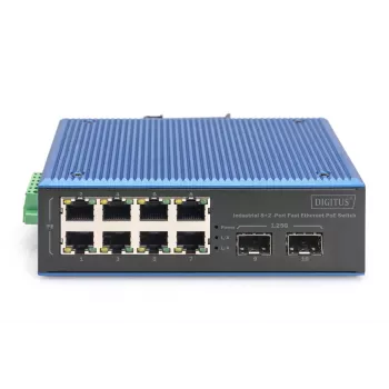 Przełącznik niezarządzalny DIGITUS DN-651147 8+2-Port Fast Ethernet PoE 1 Gbit/s
