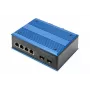 DIGITUS Industrialny 4+2-portowy przełącznik Gigabit Ethernet PoE, 4 porty GE PoE RJ45, 2 porty GE SFP