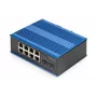 DIGITUS Industrialny przełącznik Gigabit Ethernet PoE 8+2 porty, 8 portów GE PoE RJ45, 2 porty GE SFP