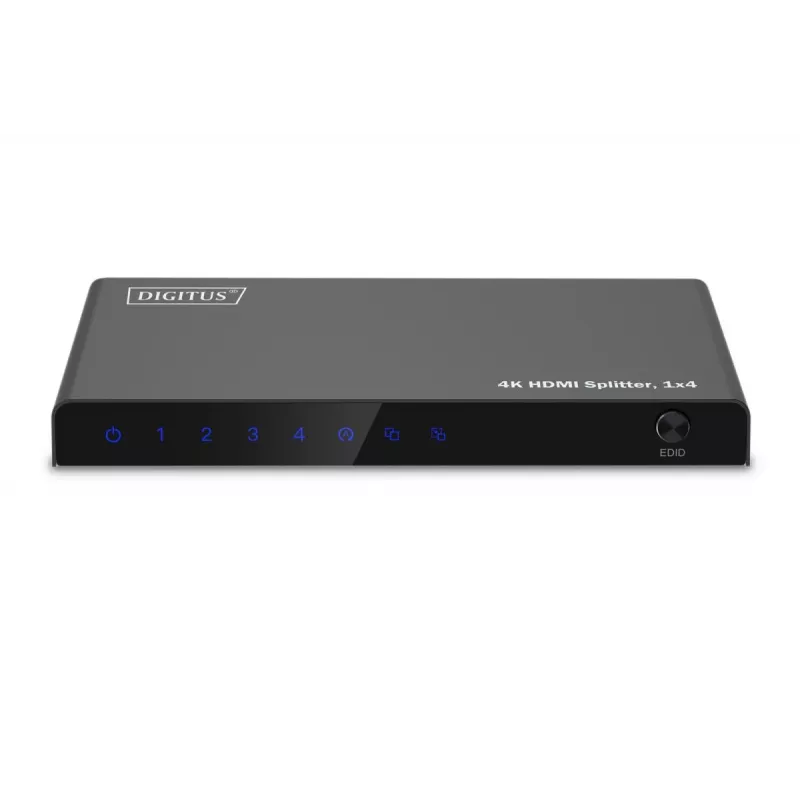 ROZDZIELACZ HDMI DIGITUS 1x4, 4K/60Hz, HDCP 2.3, EDID Control