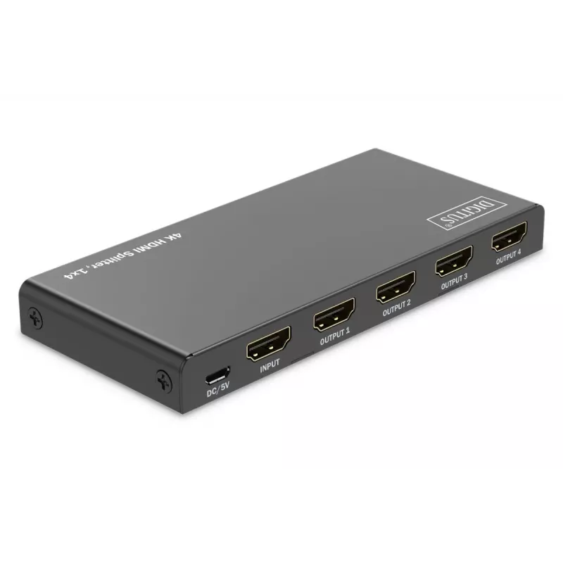 ROZDZIELACZ HDMI DIGITUS 1x4, 4K/60Hz, HDCP 2.3, EDID Control