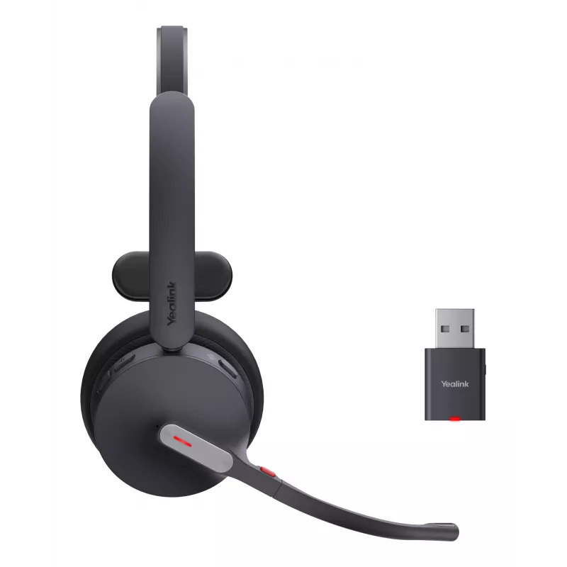 Yealink WH64 Hybrid Mono UC Headset Wireless Head-band Office/Call center Micro-USB Bluetooth Czarny