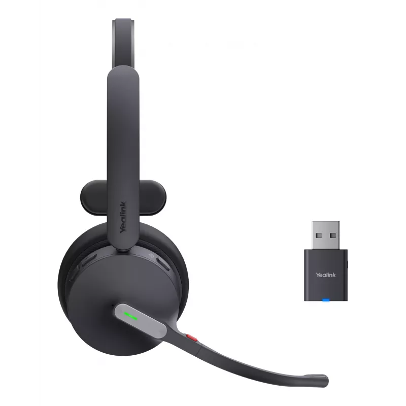 Yealink WH64 Hybrid Mono UC Headset Wireless Head-band Office/Call center Micro-USB Bluetooth Czarny