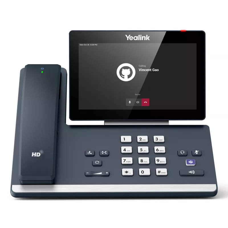 Yealink MP58-WH E2 Teams, IP Phone, Szary, Przewodowy zestaw słuchawkowy, LCD, 17,8 cm (7 cali), 1024 x 600 pikseli