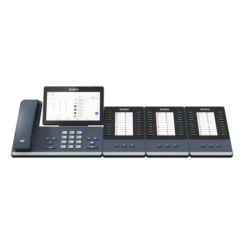 Yealink MP58-WH E2 Teams, IP Phone, Szary, Przewodowy zestaw słuchawkowy, LCD, 17,8 cm (7 cali), 1024 x 600 pikseli