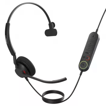Jabra Engage 40 - (Inline Link) USB-A UC Mono, przewodowy, biuro/centrum telefoniczne, 50 - 20000 Hz, 45 g, słuchawka, czarny