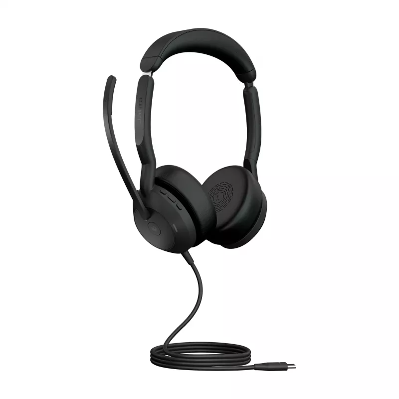 Jabra Evolve2 50 - USB-C MS Stereo, przewodowy, 20 - 20000 Hz, biuro/centrum telefoniczne, 127 g, słuchawki, czarny