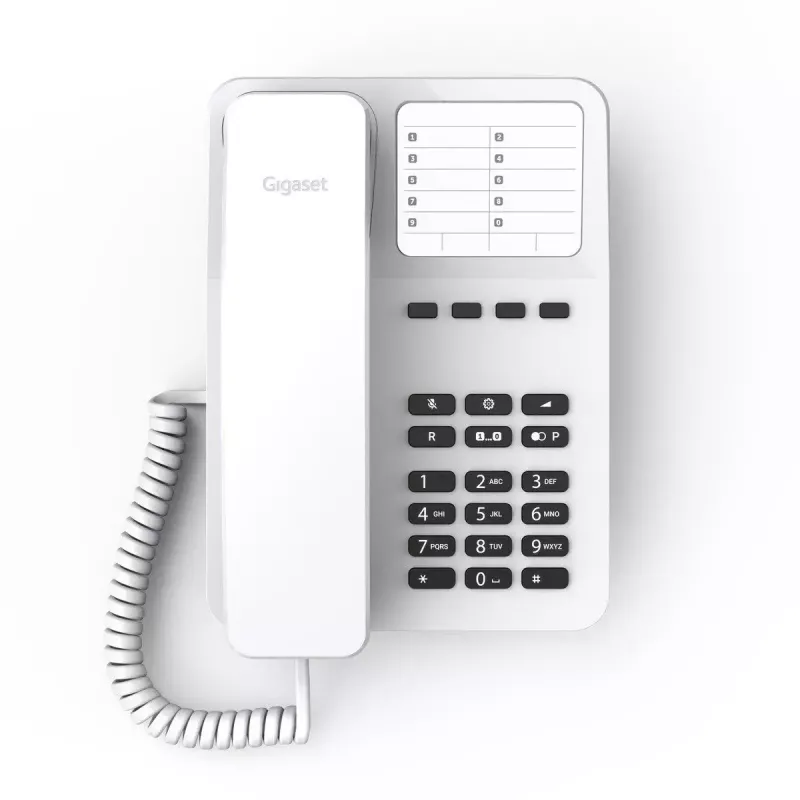 Telefon analogowy Gigaset DESK 400 Biały Przewodowa słuchawka 10 wpisów książki telefonicznej
