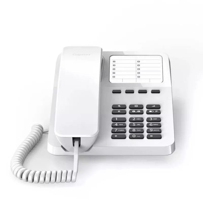 Telefon analogowy Gigaset DESK 400 Biały Przewodowa słuchawka 10 wpisów książki telefonicznej