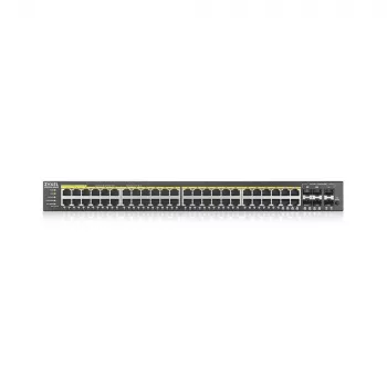 Zyxel GS2220-50HP-EU0101F przełącznik sieciowy Zarządzalny L2 Gigabit Ethernet (10/100/1000) Power over Ethernet (PoE) Czarny