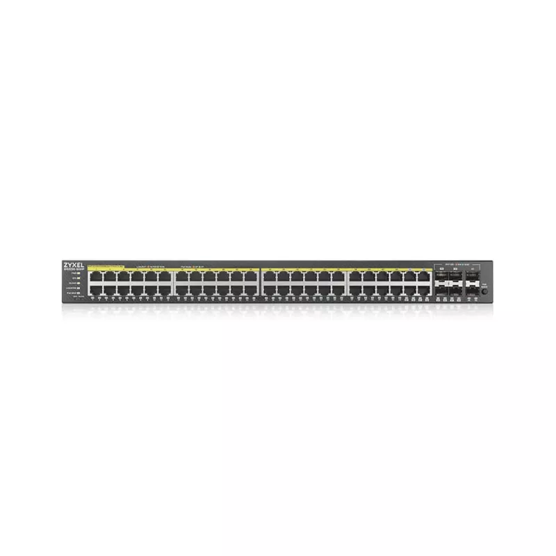 Zyxel GS2220-50HP-EU0101F przełącznik sieciowy Zarządzalny L2 Gigabit Ethernet (10/100/1000) Power over Ethernet (PoE) Czarny
