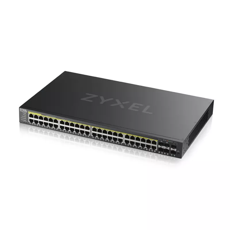 Zyxel GS2220-50HP-EU0101F przełącznik sieciowy Zarządzalny L2 Gigabit Ethernet (10/100/1000) Power over Ethernet (PoE) Czarny