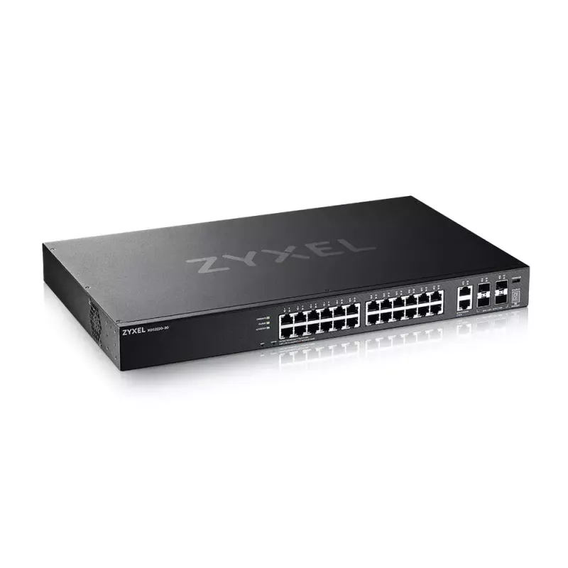 Zyxel XGS2220-30 Zarządzalny przełącznik L3 Gigabit Ethernet (10/100/1000) Czarny