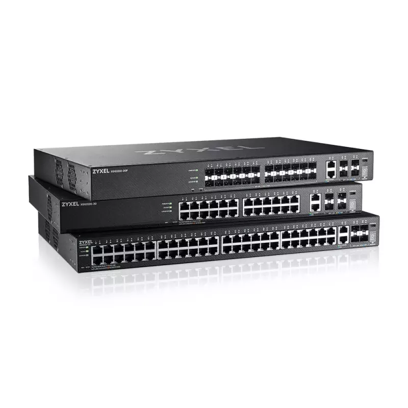 Zyxel XGS2220-30 Zarządzalny przełącznik L3 Gigabit Ethernet (10/100/1000) Czarny