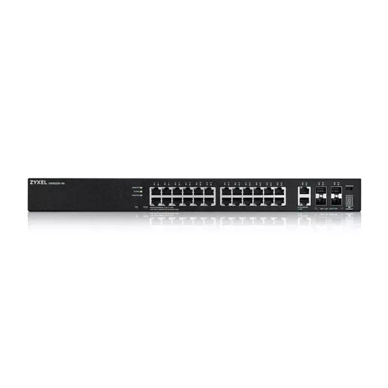 Zyxel XGS2220-30 Zarządzalny przełącznik L3 Gigabit Ethernet (10/100/1000) Czarny
