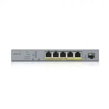 Zyxel GS1350-6HP-EU0101F przełącznik sieciowy Zarządzalny L2 Gigabit Ethernet (10/100/1000) Power over Ethernet (PoE) Szary