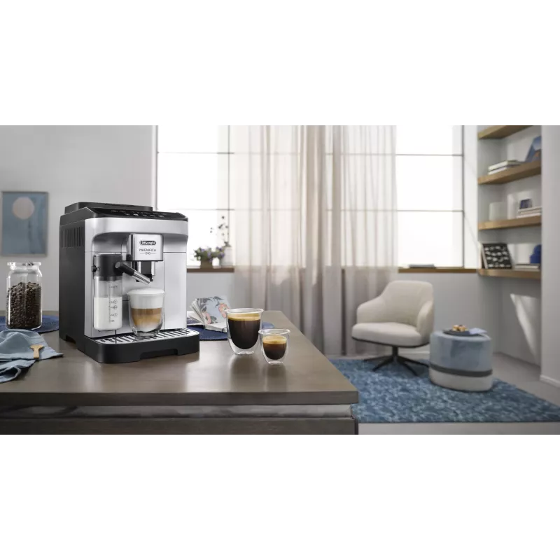 Ekspres do kawy De’Longhi Magnifica ECAM 290.61.SB — w pełni automatyczny, zbiornik na wodę 1,8 l, sterowanie dotykowe, 1450 W, srebrny