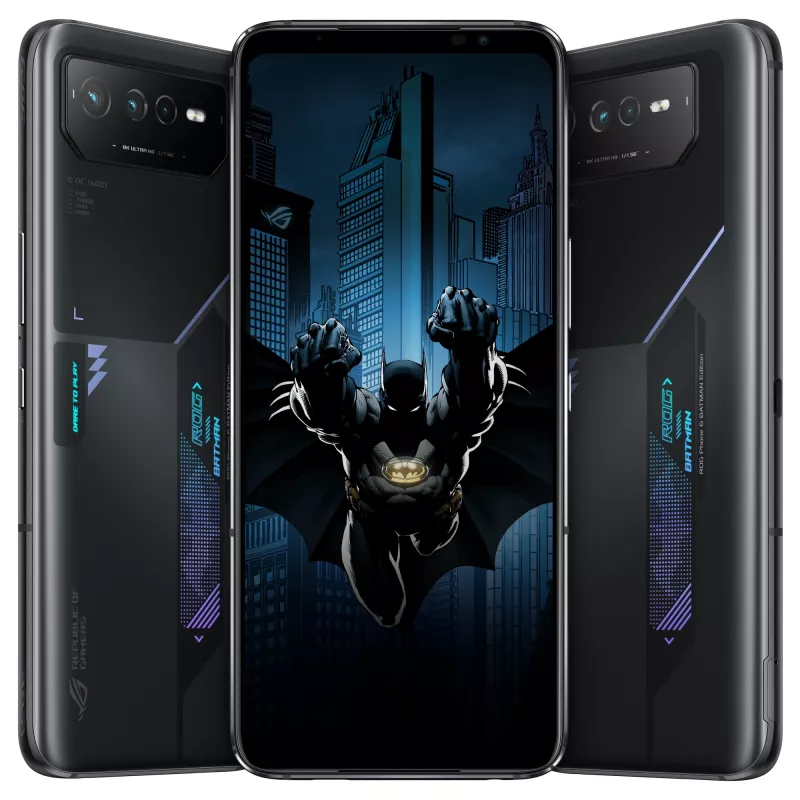 Smartfon ASUS ROG Phone 6D Batman Edition, 12 GB/256 GB, 6,78 cala, Night Black