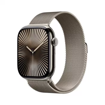 APPLE Watch Series 10 GPS + Cellular 46mm Natural Titanium Case z pętlą Natural Milanese Loop - S/M
