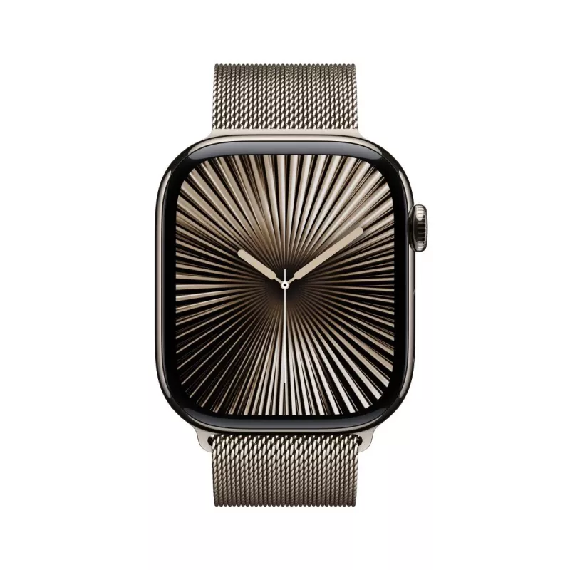 APPLE Watch Series 10 GPS + Cellular 46mm Natural Titanium Case z pętlą Natural Milanese Loop - S/M