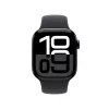 Smartwatch Apple Watch Series 10 GPS 42mm Jet Black Aluminium Case z czarnym paskiem Sport Band - S/M