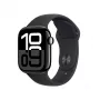 Smartwatch Apple Watch Series 10 GPS 42mm Jet Black Aluminium Case z czarnym paskiem Sport Band - S/M