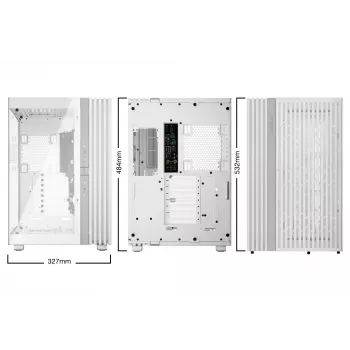 Obudowa PC be quiet! LIGHT BASE 900 DX biały Full Tower — obsługa ATX/EATX, szklany bok, multi RGB, maks. GPU 495 mm, wysokość chłodzenia CPU 190 mm