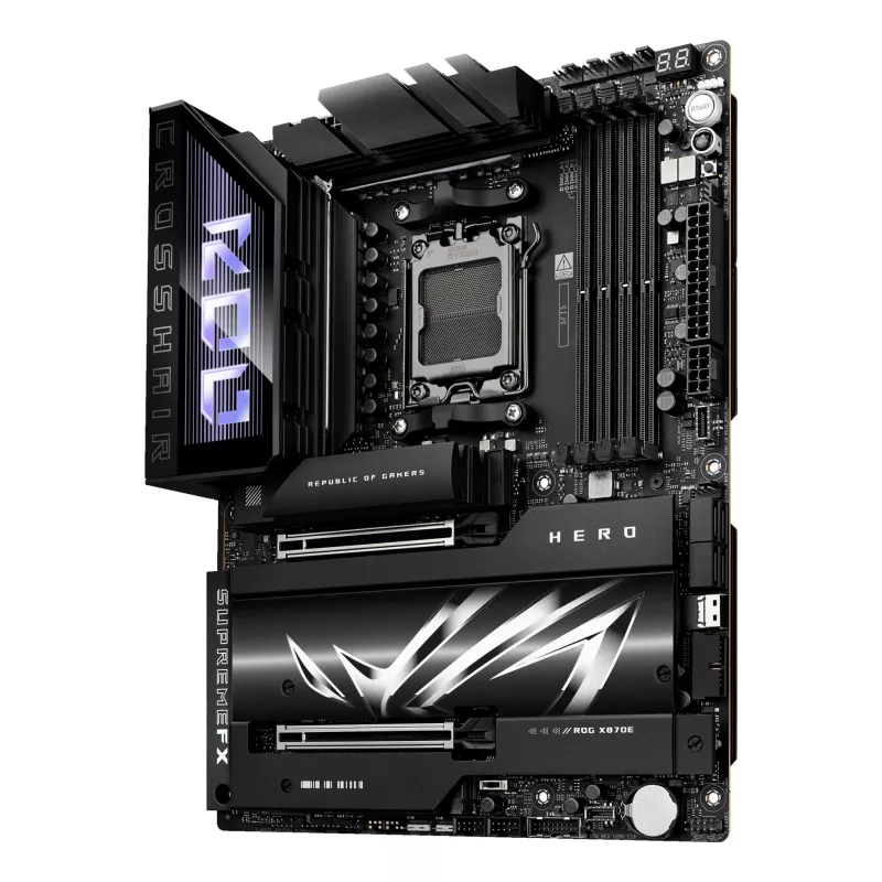Płyta główna ASUS ROG CROSSHAIR X870E HERO — AMD X870E, gniazdo AM5, ATX, 4× DDR5 DIMM, 192GB, Wi‑Fi 7, Bluetooth 5.4