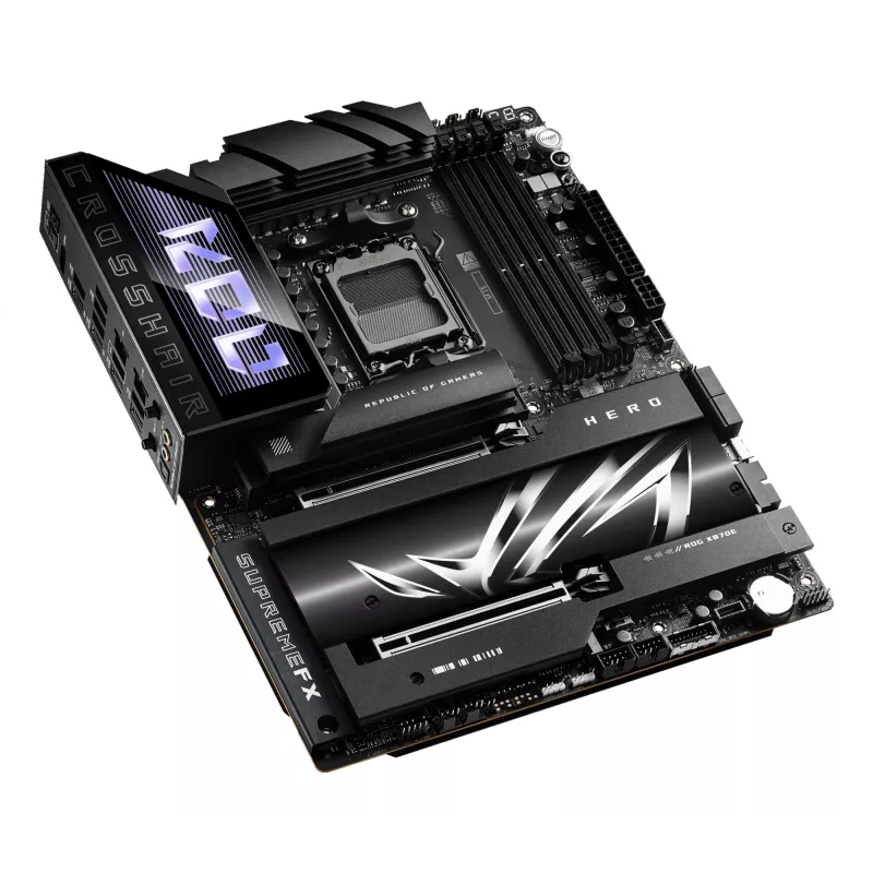 Płyta główna ASUS ROG CROSSHAIR X870E HERO — AMD X870E, gniazdo AM5, ATX, 4× DDR5 DIMM, 192GB, Wi‑Fi 7, Bluetooth 5.4