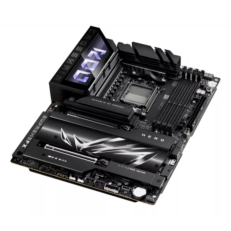 Płyta główna ASUS ROG CROSSHAIR X870E HERO — AMD X870E, gniazdo AM5, ATX, 4× DDR5 DIMM, 192GB, Wi‑Fi 7, Bluetooth 5.4