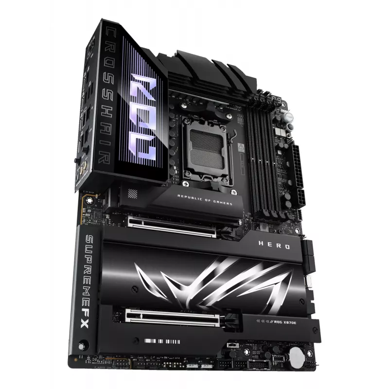 Płyta główna ASUS ROG CROSSHAIR X870E HERO — AMD X870E, gniazdo AM5, ATX, 4× DDR5 DIMM, 192GB, Wi‑Fi 7, Bluetooth 5.4