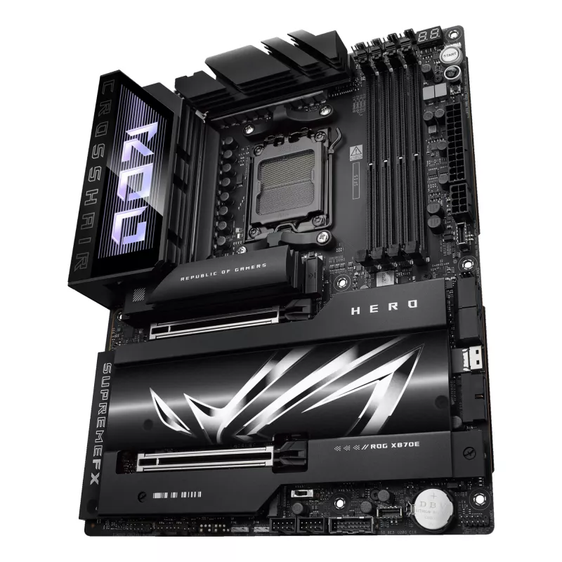 Płyta główna ASUS ROG CROSSHAIR X870E HERO — AMD X870E, gniazdo AM5, ATX, 4× DDR5 DIMM, 192GB, Wi‑Fi 7, Bluetooth 5.4