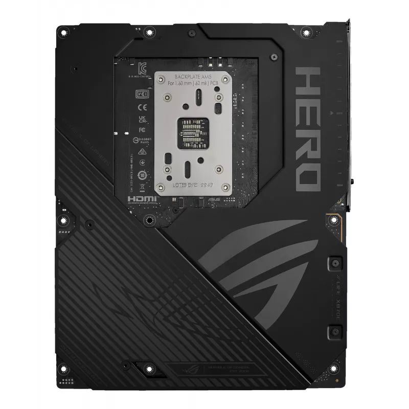 Płyta główna ASUS ROG CROSSHAIR X870E HERO — AMD X870E, gniazdo AM5, ATX, 4× DDR5 DIMM, 192GB, Wi‑Fi 7, Bluetooth 5.4