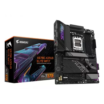 Płyta główna GIGABYTE X870E AORUS ELITE WIFI7 ATX, AMD X870E, Socket AM5, DDR5, 4x DIMM, Wi‑Fi 7, 2.5Gb LAN
