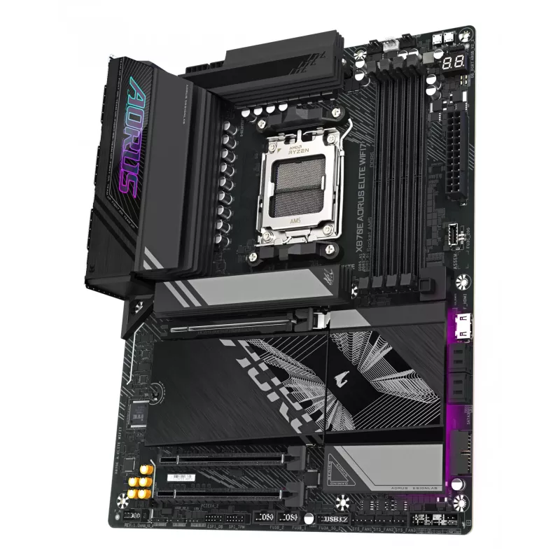 Płyta główna GIGABYTE X870E AORUS ELITE WIFI7 ATX, AMD X870E, Socket AM5, DDR5, 4x DIMM, Wi‑Fi 7, 2.5Gb LAN