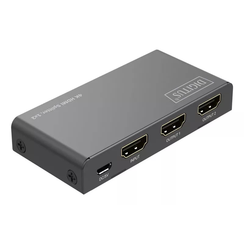Rozdzielacz HDMI DIGITUS 1x2 4K/60Hz HDCP 2.2 z kontrolą EDID