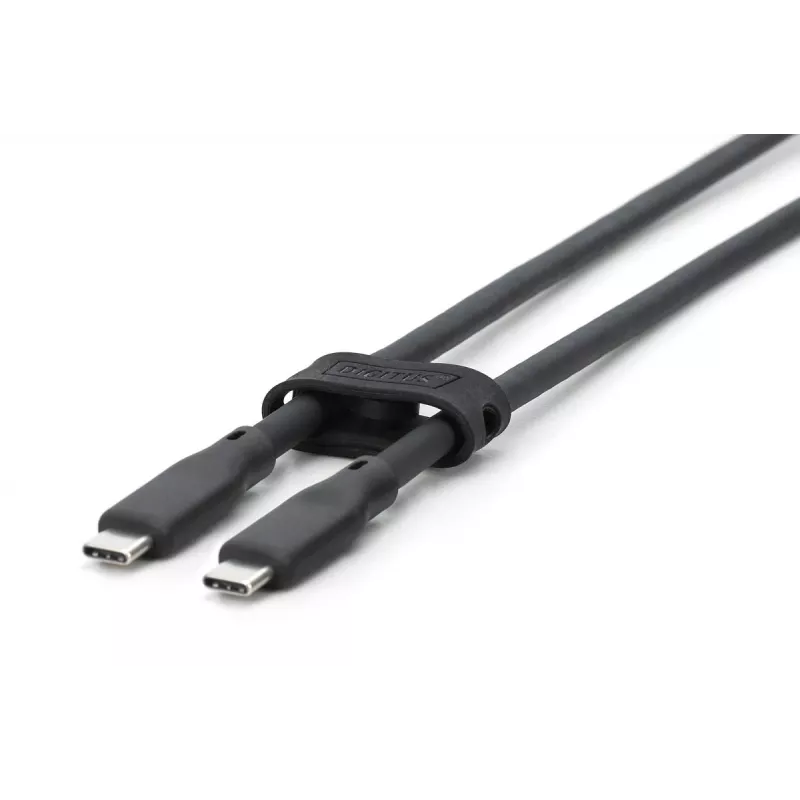 Kabel połączeniowy DIGITUS USB Silicone USB-C - USB-C USB 3.2 Gen2 10G 4K 100W - 1 m czarny